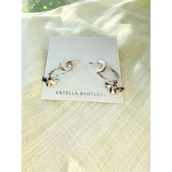 ESTELLA BARTLETT bumblebee hoop dangle earrings ￼ - Picture 1 of 4